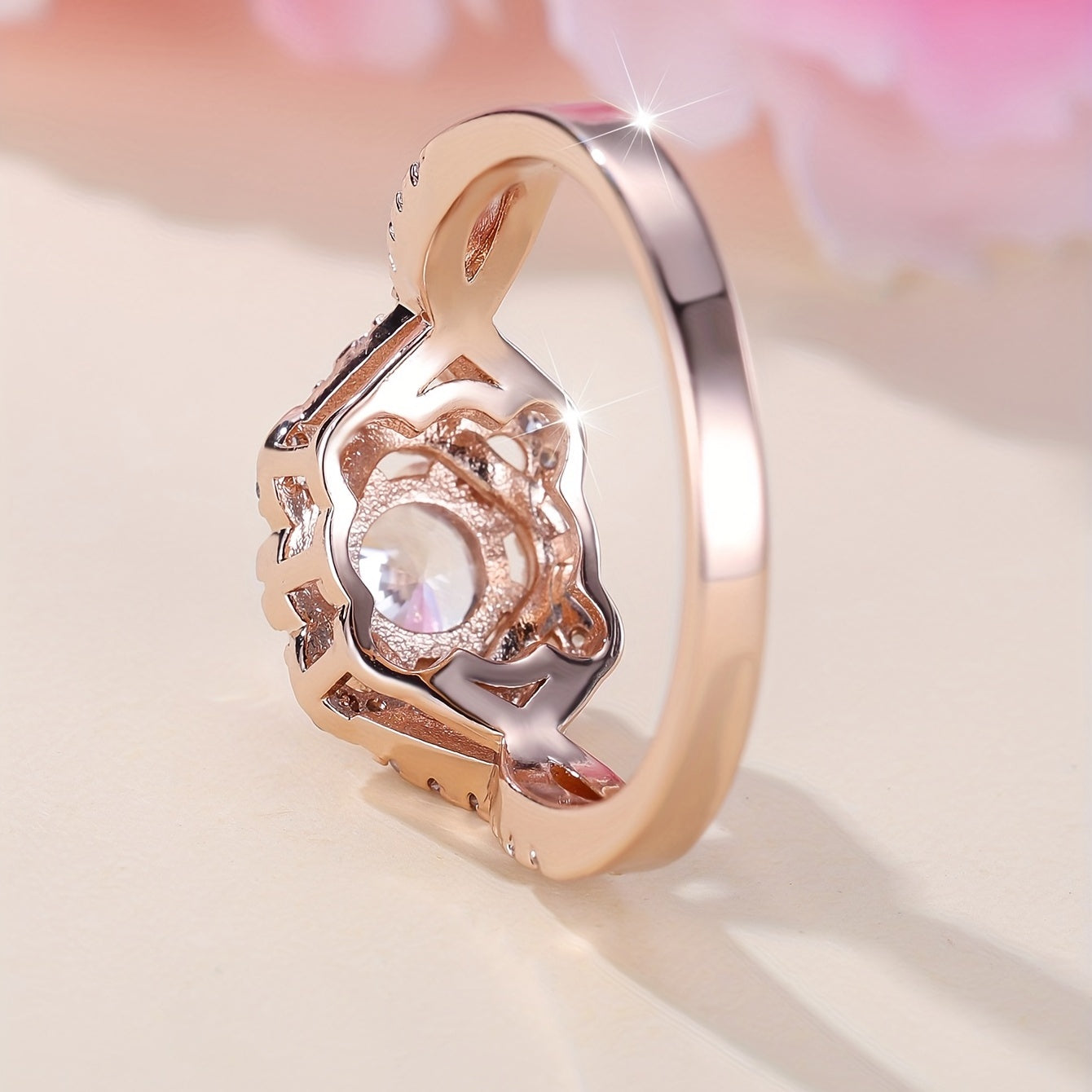 Luxury Ring Inlaid Shining Zircon Engagement Wedding Jewelry For Female Perfect Evening Party Decor Multi Sizes To Choose