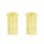 Vintage Light Luxury Tassel Dangle Earrings Women's High-end Waterfall Earrings Retro Gift For Girls Women (1 Pair)