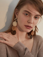 FN Exaggerated Acrylic Oval Ball Earrings LOJS132