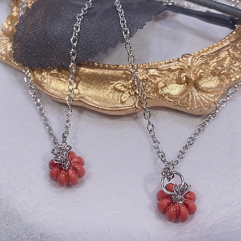 Celebrate Halloween with this Adorable Pumpkin Necklace!