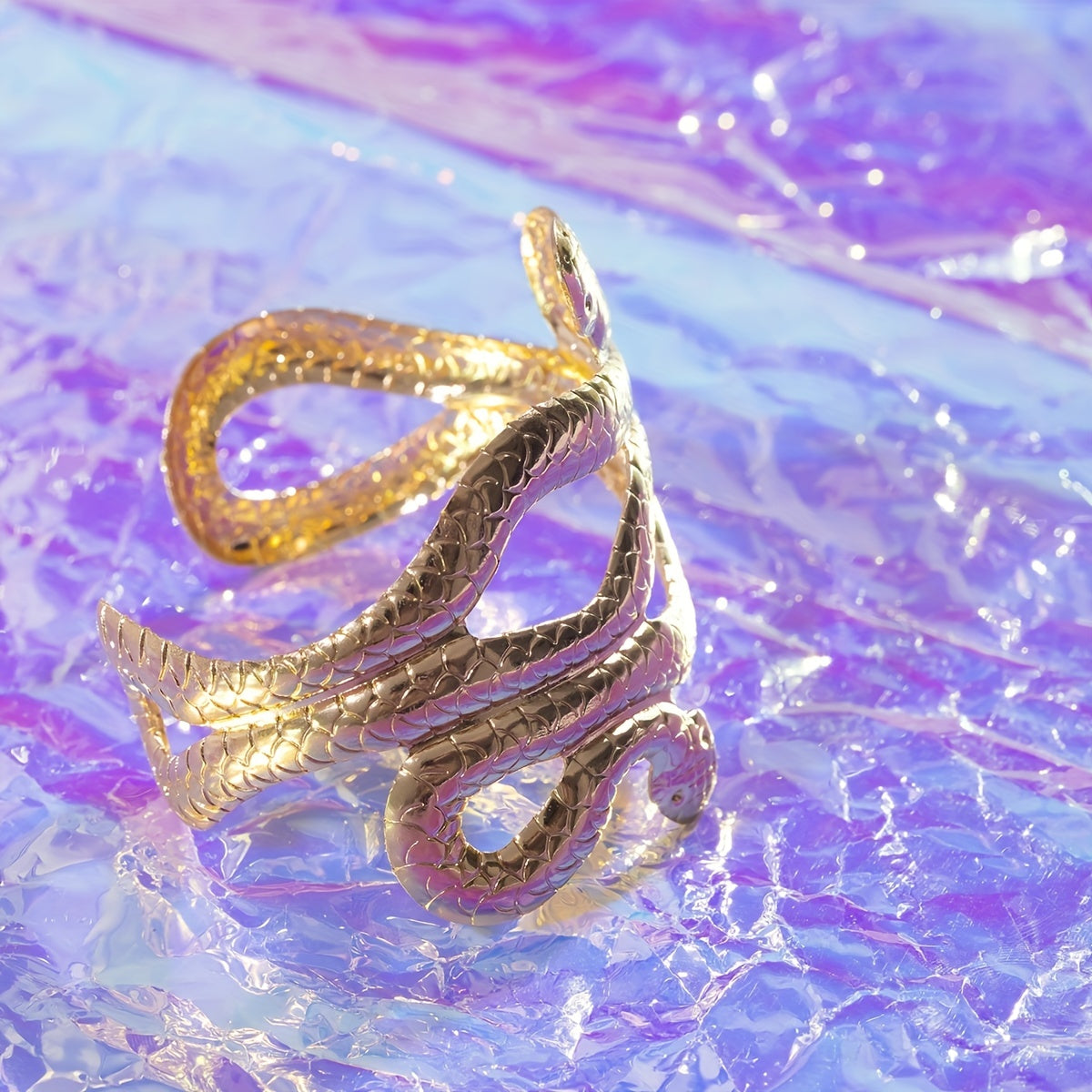 Gorgeous Y2K Snake Cuff Bracelet - Perfect for Holiday Parties & Jewelry Gifts!