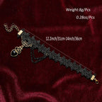 Gothic Style Lace Choker Love Heart Drop Ladies Halloween Cosplay Party Necklace For Women Jewelry Party Halloween Jewelry