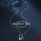 Stunning 18K Gold Plated Heart-Shaped Pendant with Cross Pattern Inlaid with Zircon - Perfect Mother's Day Gift!