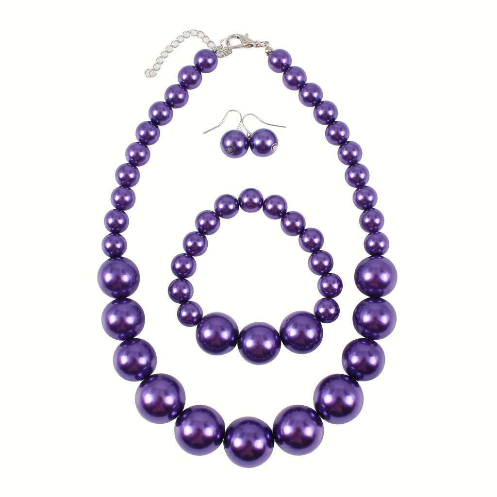 Elegant Faux Pearl Jewelry Set for Women - Perfect Gift for Any Occasion
