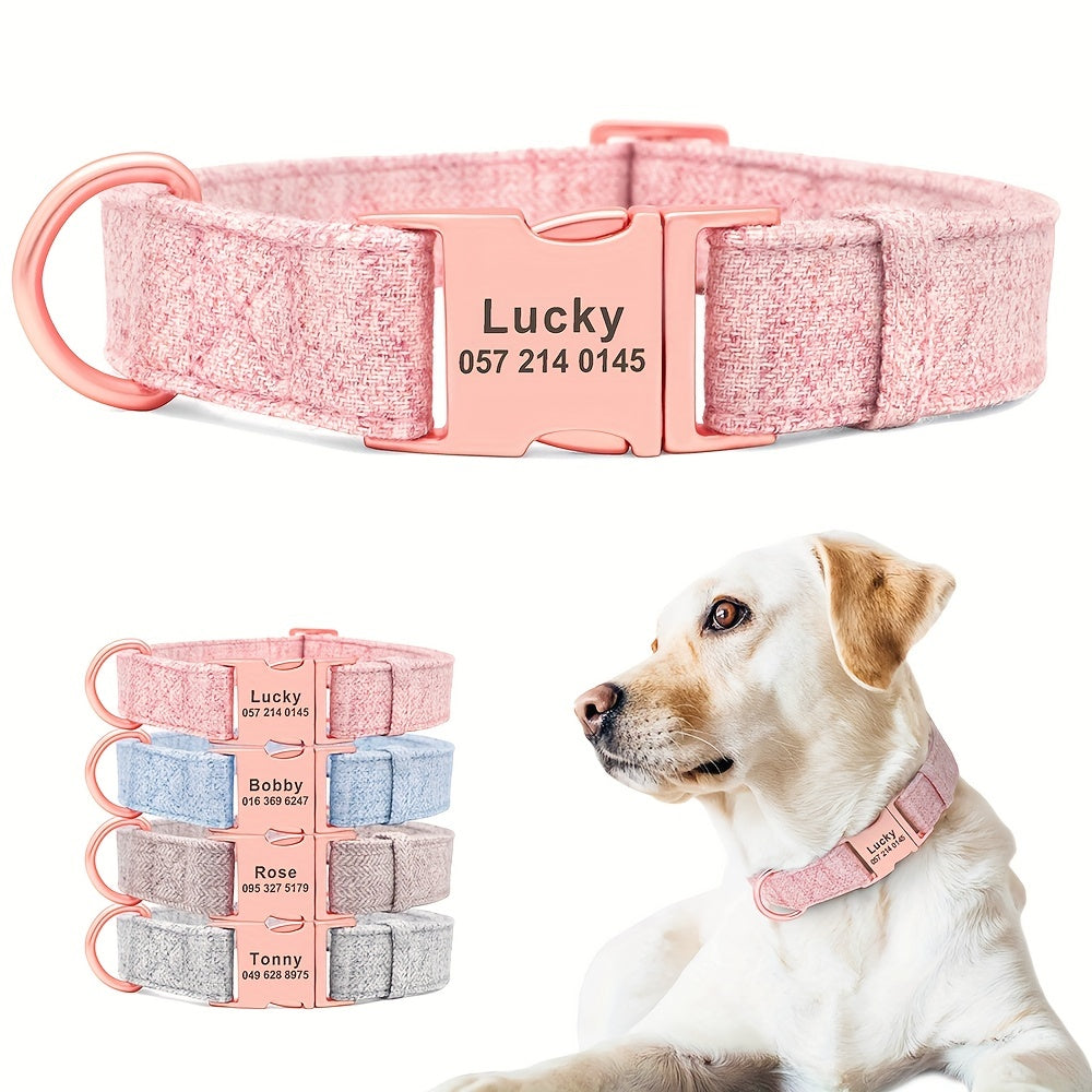 Personalized Dog Collar Adjustable Customized Pet Collar For Small Medium Large Dogs Free Engraved Dog Collars