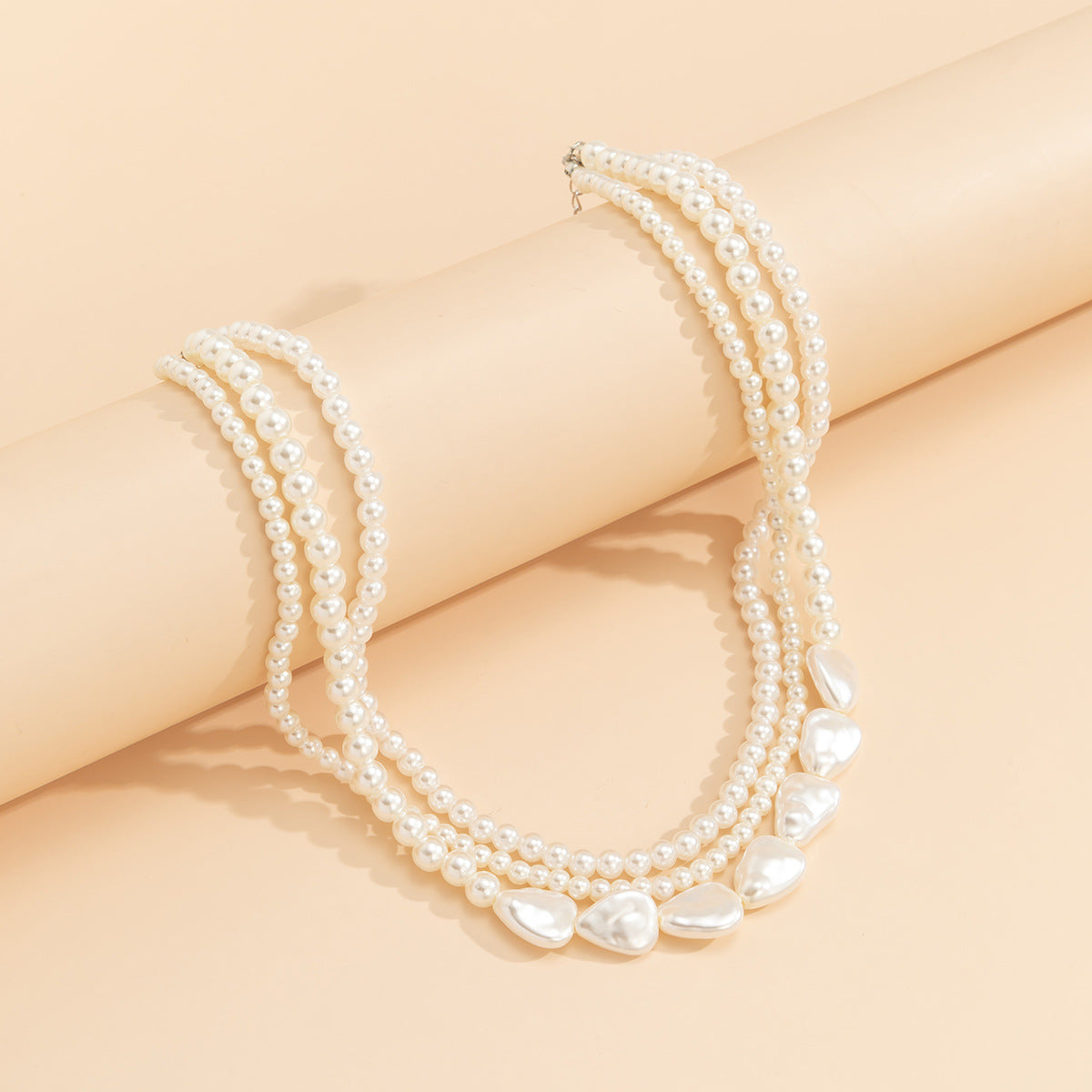 Gorgeous Vintage Stacked Baroque Pearl Multilayer Necklace - Perfect for Ladies!