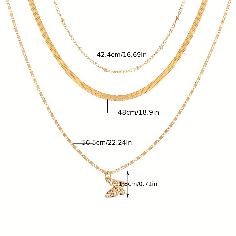 5 Styles Love Butterfly Moon Zircon Pendant Necklace For Women Teen Daughter Jewelry Birthday Gifts