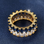 Sparkle with Love: 3A Zircon Double-Row Water Drop Ring - Perfect for Weddings & Valentine's Day!