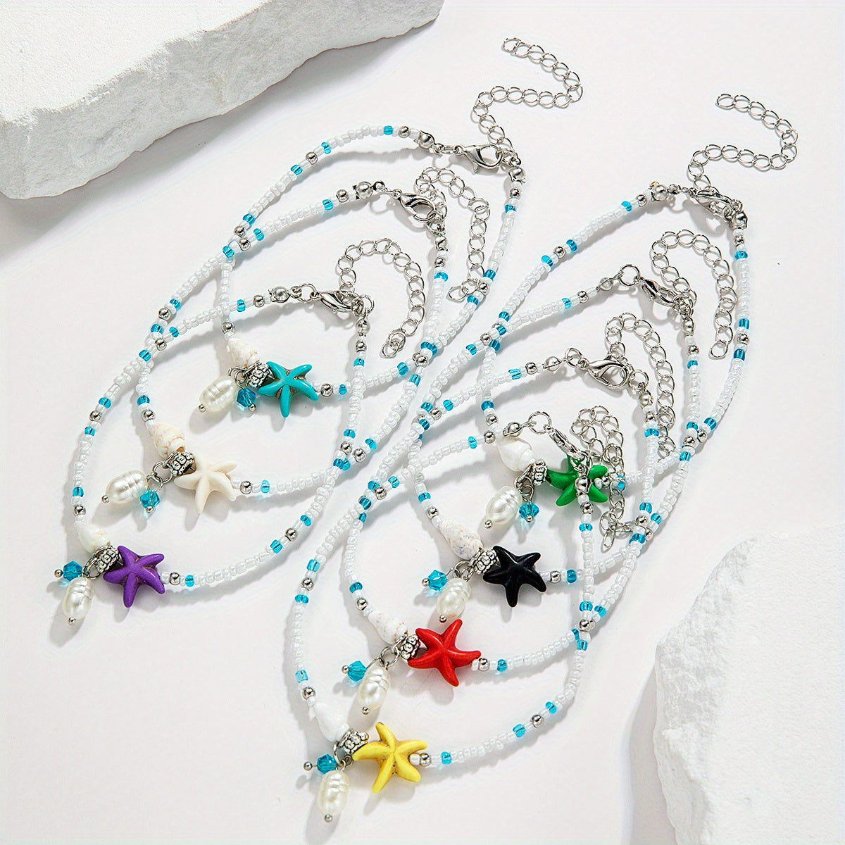 Add a touch of beachy elegance with our Starfish Beaded Anklet - Perfect for Women and Girls to wear on Summer Days!