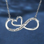 Simple Daily MOM Full White Zircon Heart Necklace Mother's Day Valentine's Day Birthday Gift