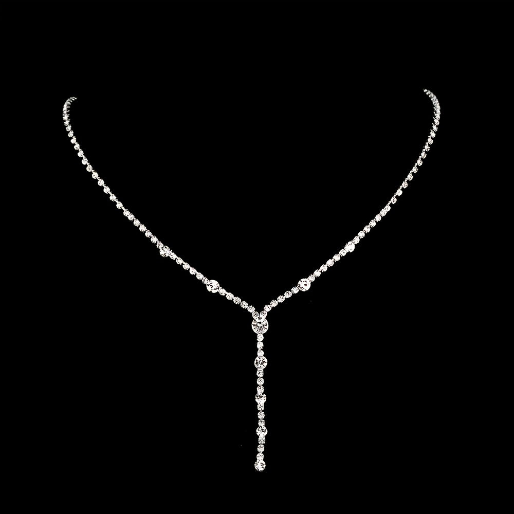 Jewelry Set Charm Necklace / Drop Earrings / Bracelet Rhinestones Pendant 2 Pcs / 3 Pcs Costume Jewelry Set Party Choker Necklace For Women And Girls