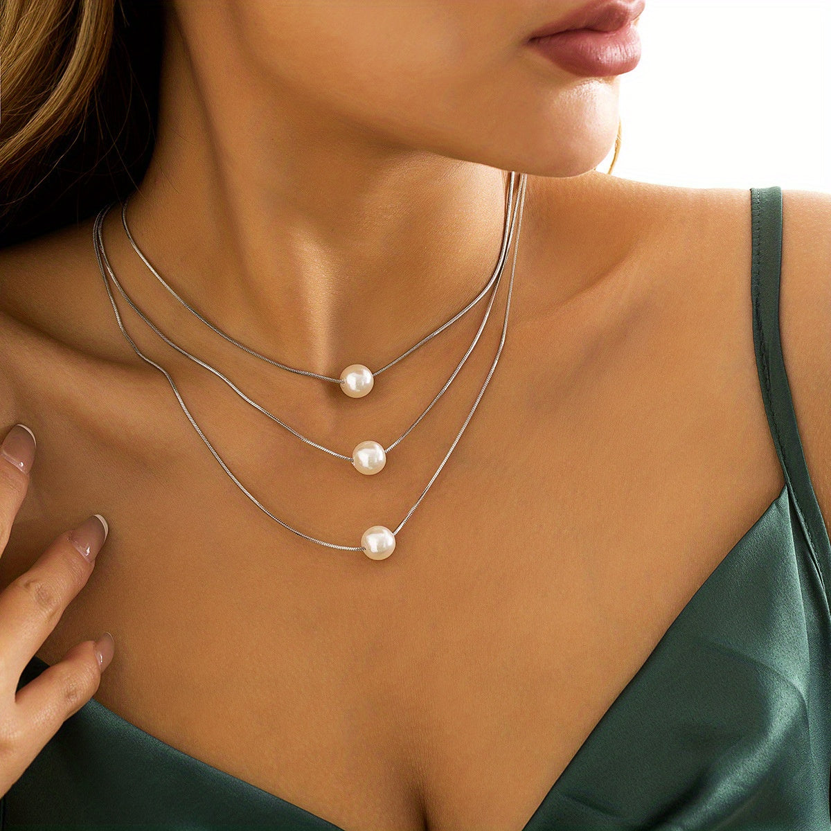 Elegant Multilayer Faux Pearl Necklace for Women - Perfect for Parties and Gifts