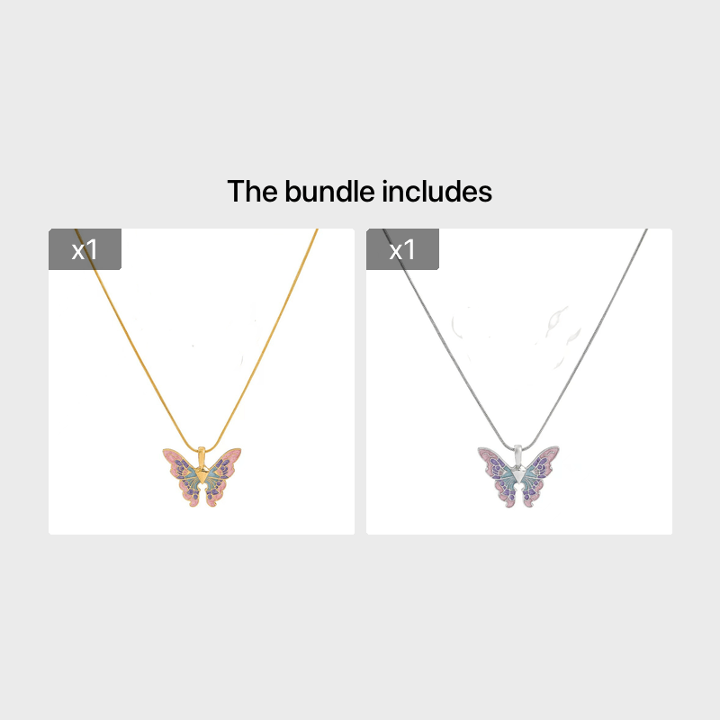 Sweetheart Romantic Cute 7 Tone Butterfly Lady Necklace 4 Tone Choice Fashion Girls Party Gift Jewelry