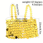 1pc Exaggerated Sequin Bikini Chest Chain / Skirt Chain Bling Bling Body Chain Jewelry Deco