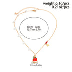 1pc Cute Fashion Reflective Pearl Decor Star Bell Tassel Christmas Necklace Gift