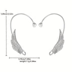 Swan Wings Ear Clip Stud Earrings