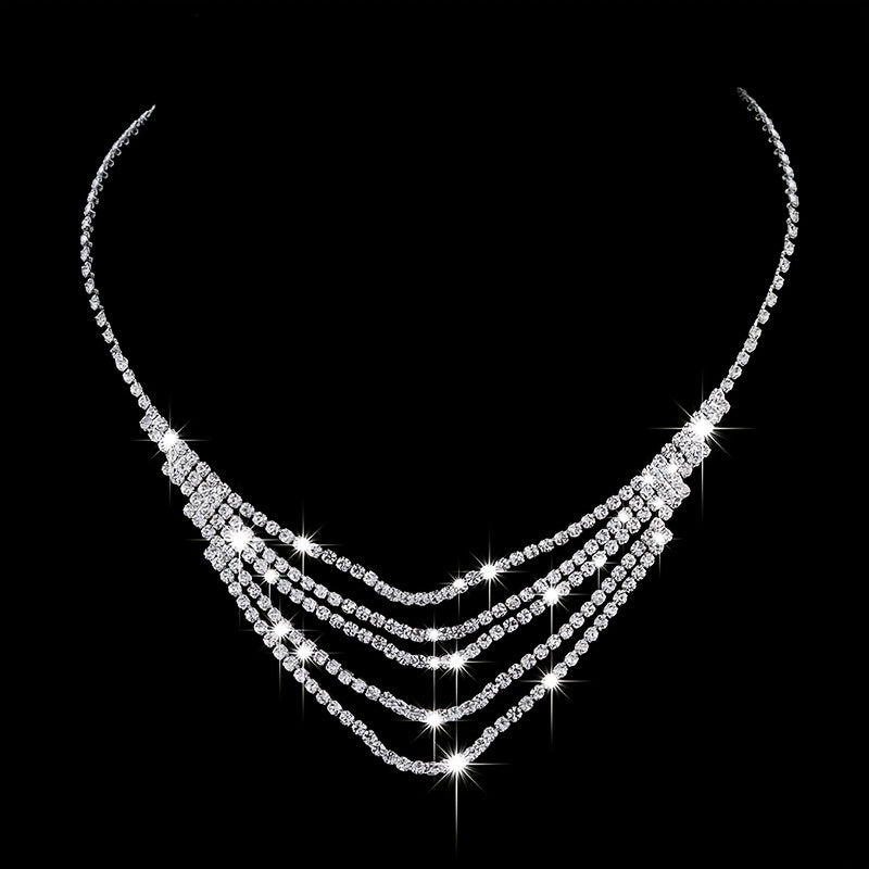 Elegant Rhinestone Bridal Jewelry Set - Perfect for Weddings, Proms, and Special Occasions