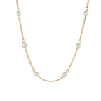 Stylish Alloy Chain Faux Pearl Ladies Necklace Holiday Banquet Prom Ornament