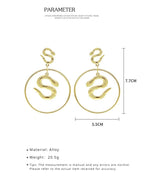 FN 925 Silver Needle Snake Ring Earrings LOJS119