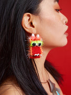 LB Hand Crochet "Dragon Head" Earrings LOJL111