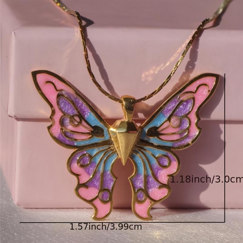 Sweetheart Romantic Cute 7 Tone Butterfly Lady Necklace 4 Tone Choice Fashion Girls Party Gift Jewelry
