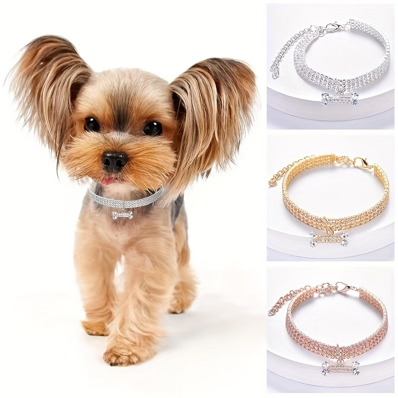 Adjustable Agate Bone Necklace for Small and Medium-Sized Dogs - Cute and Stylish Joker Necklace