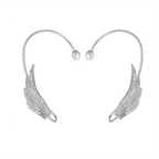 Swan Wings Ear Clip Stud Earrings