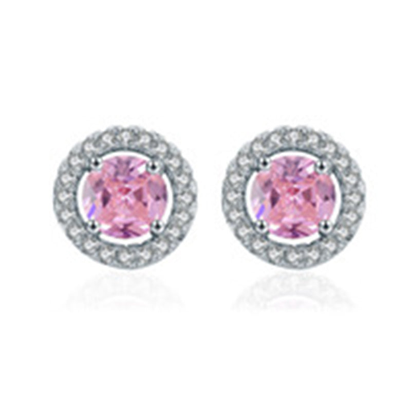 Gorgeous Rose Gold & Silver Crystal Zircon Stud Earrings - Perfect for Weddings & Special Occasions!