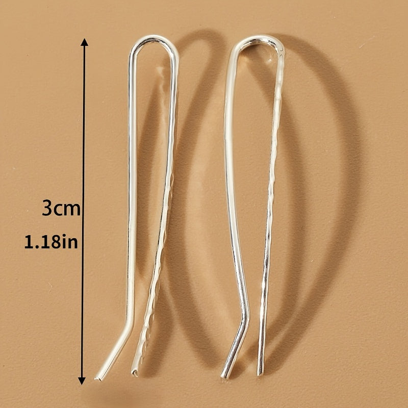 Minimalist Ear Climber Earrings Long Copper Climbers Crawler Bar Studs 1 Pair