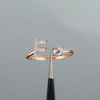 Rose Gold 26 Letter Initial Ring - Perfect for Weddings, Love, and Bridesmaid Gifts!