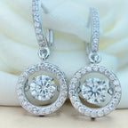 Elegant Sterling Silver Hoop Earrings with Sparkling Moissanite - Perfect for Daily Casual and Luxury Style