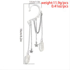 Glamorous Star-Shaped Crystal Tassel Earrings - Add Sparkle to Any Outfit!