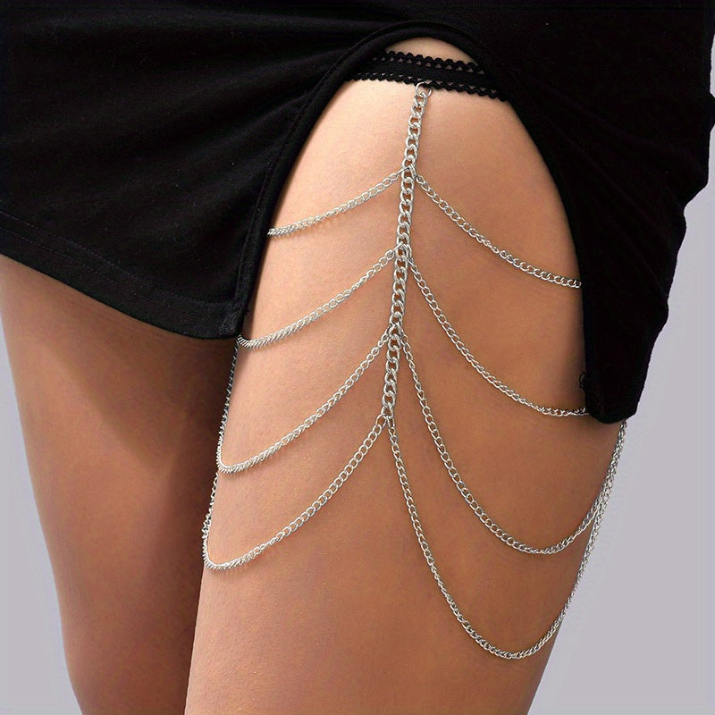 Creative Elastic Multi-layer Chain Butterfly Leg Chain