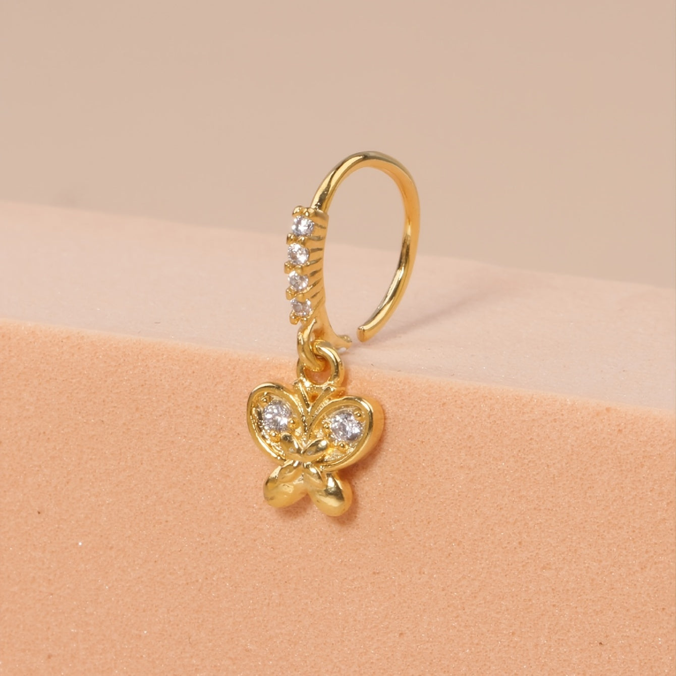 Upgrade Your Style with our Butterfly Dangle Nose Ring Hoop