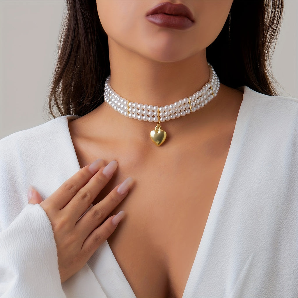 Gorgeous Pearl Gem Water Drop Pendant Necklace - Perfect for Women's Fashion!