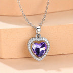 Gorgeous White Crystal Pendant Necklace - A Timeless Valentine's Day Gift for the Special Woman in Your Life!