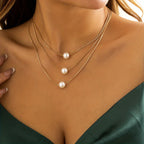 Elegant Multilayer Faux Pearl Necklace for Women - Perfect for Parties and Gifts