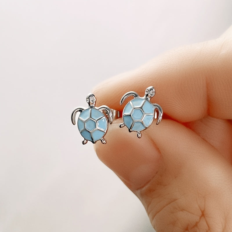 Add a Touch of Oceanic Charm with our Sea Turtle Stud Earrings