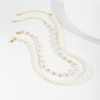 2pcs Fashion Elegant Simple Pearl Necklaces Ladies Casual Wedding Party Friendship Pearl Necklaces