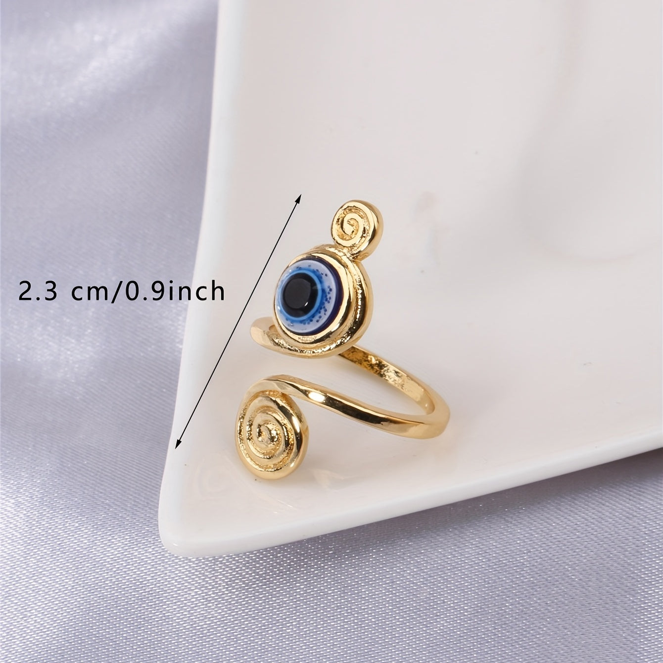 1 Pc Vintage Style Evil Eye Toe Ring Summer Beach Foot Jewelry Gift Adjustable