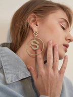 FN 925 Silver Needle Snake Ring Earrings LOJS119