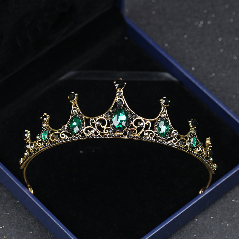 Elegant Vintage Small Baroque Crystal Tiaras Crowns, Halloween Hair Accessories, Bridal Jewelry, Rhinestone Crystal Diadem