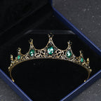 Elegant Vintage Small Baroque Crystal Tiaras Crowns, Halloween Hair Accessories, Bridal Jewelry, Rhinestone Crystal Diadem