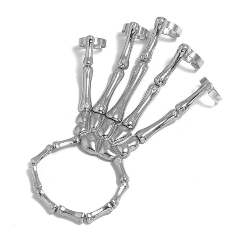 Skeleton Ghost Claw Bracelet: Add a Touch of Halloween Charm to Your Nightclub Look!