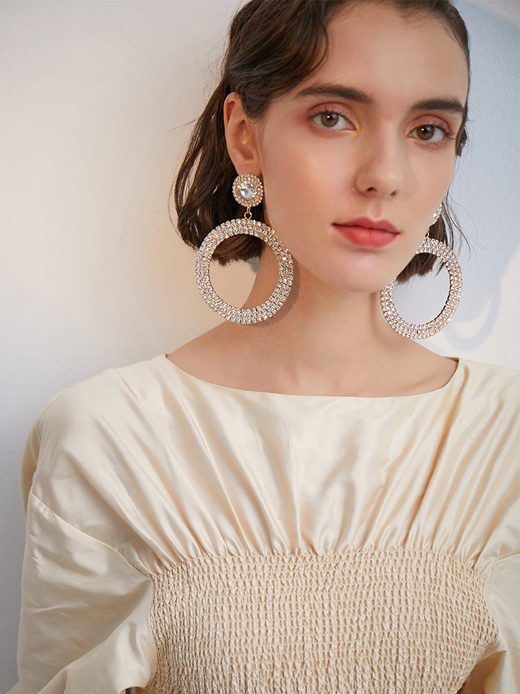 FN Round Large Circle Hoop Earrings LOJS112