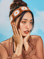 LB Hand Woven “Omeletteâ€?Hair Strap Knitted Plush Headband LOJL65