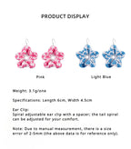 LB Hand Crochet Sweet "Bubble Flower" Earrings Beach Ear Clip LOJL96