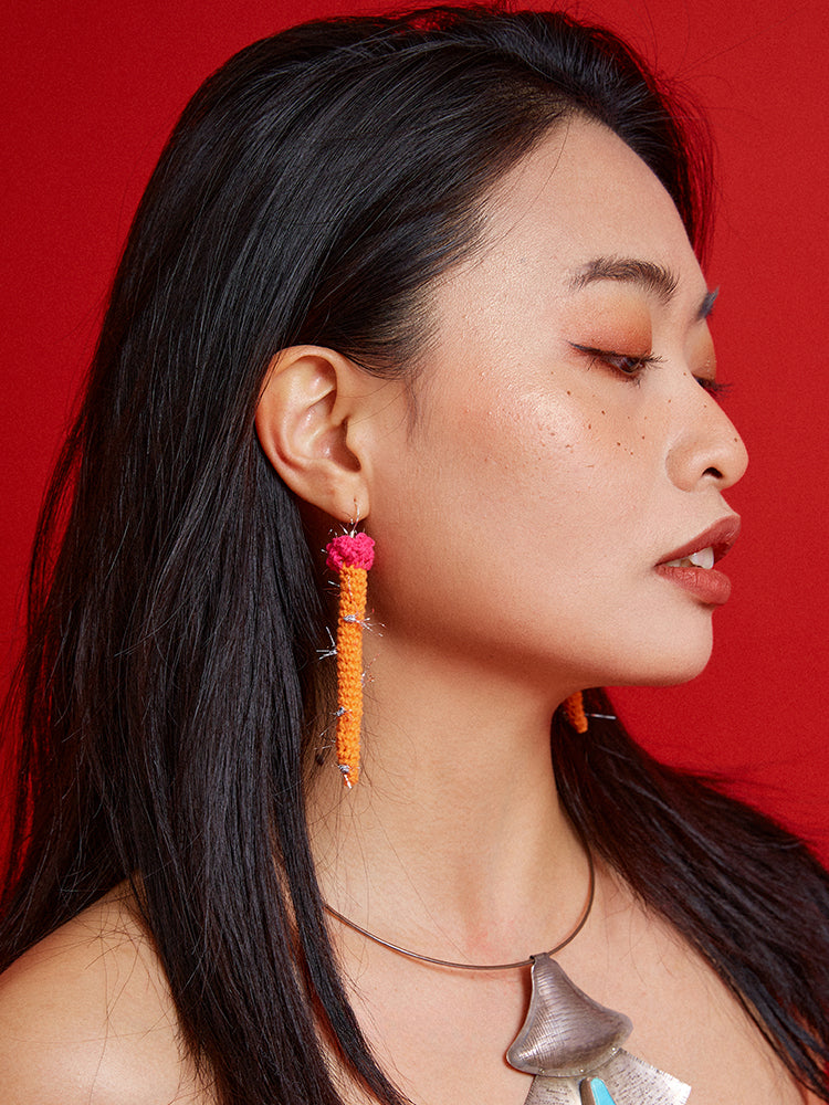 LB Hand Crochet "Dragon Whisker" Earrings LOJL110