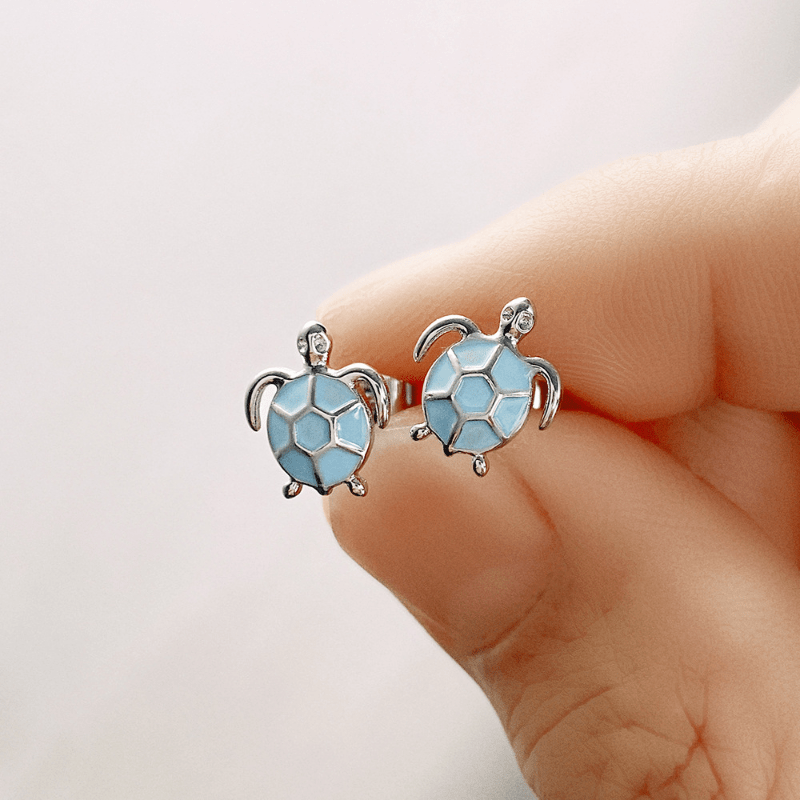Add a Touch of Oceanic Charm with our Sea Turtle Stud Earrings