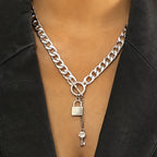 1pc Lock & Key Chain Necklace